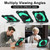 For Samsung Galaxy Tab A9+ X216 Contrast Color Robot C2 Silicone Hybrid PC Tablet Case(Black Mint Green)