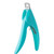 5 PCS Nail Scissors U-Shaped Scissors DIY French Nail Fake Nail Scissors, Specification: Light Blue 