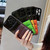 For iPhone 12 Pro Color Block Down Jacket Phone Case(Black Green)