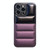 For iPhone 13 Pro Max Color Block Down Jacket Phone Case(Black Purple)