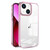 For iPhone 14 / 13 2.5mm Anti-slip Clear Acrylic Hybrid TPU Phone Case(Pink)
