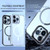 For iPhone 14 / 13 2.5mm MagSafe Acrylic Hybrid TPU Phone Case(Sky Blue)