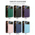 For iPhone 12 Electroplating Litchi Grain Large Window Phone Case(Dark Blue)