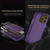 For iPhone 12 Pro Max Electroplating Litchi Grain Large Window Phone Case(Purple)