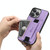 For iPhone 15 Plus Suteni H13 Litchi Leather Wrist Strap Wallet Back Phone Case(Purple)