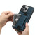 For iPhone 14 Suteni H13 Litchi Leather Wrist Strap Wallet Back Phone Case(Blue)