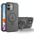 For iPhone 11 MagSafe Holder PC Hybrid TPU Phone Case(Black)