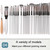 ZHU TING 24pcs /Set Nylon Bristle Paintbrush Set Painting Watercolor Brushes With Cloth Bag(White Rod)