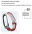 Mijobs Screwless Metal Case PU Leather Watch Band for Xiaomi Mi Band 3 & 4 & 5 & 6, Host not Included