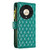 For Honor X9b/Magic6 Lite 5G Diamond Lattice Zipper Wallet Leather Flip Phone Case(Green)
