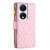 For Honor X7b Diamond Lattice Zipper Wallet Leather Flip Phone Case(Pink)