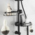 Kitchen Faucet Shelf No-Punch Sink Rag Drainage Basket Sponge Drainage Storage Rack, Style: C Silver
