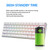RK61 61 Keys Bluetooth / 2.4G Wireless / USB Wired Three Modes Red Switch Tablet Mobile Gaming Mechanical Keyboard with RGB Backlight, Cable Length: 1.5m (White)