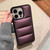 For iPhone 12 Pro Max Big Hole Eiderdown Airbag Phone Case(Wine Red)