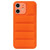 For iPhone 12 Fine Hole Eiderdown Airbag Phone Case(Orange)