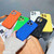 For iPhone 12 Pro Fine Hole 8-shaped Texture Eiderdown Airbag Phone Case(Black)