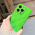 For iPhone 12 Pro Max Fine Hole 8-shaped Texture Eiderdown Airbag Phone Case(Green)