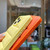 For iPhone 15 Pro Max Fine Hole Eiderdown Airbag Phone Case(Orange)