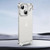 For iPhone 15 Frameless Metal Corner Pad Phone Case with Lens Film(White)