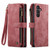 For Samsung Galaxy S24 5G CaseMe C30 Multifunctional Card Slots Zipper Phone Leather Phone Case(Red)