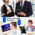 For Samsung Galaxy Tab S9 FE / S9 T Holder Robot Silicone Hybrid PC Tablet Case(Black)