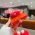 For iPhone 14 Pro New Year Lion Dance Plush Doll Phone Case(Red Back Red Lion)