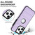 For iPhone 8 Plus / 7 Plus Piano Key Hollow Cutout PU Phone Case(Light Purple)
