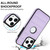 For iPhone 14 Plus Piano Key Hollow Cutout PU Phone Case(Light Purple)