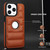 For iPhone 13 Pro Max Piano Key Hollow Cutout PU Phone Case(Brown)