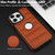 For iPhone 13 Pro Max Piano Key Hollow Cutout PU Phone Case(Brown)