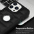 For iPhone 15 Piano Key Hollow Cutout PU Phone Case(Black)