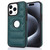 For iPhone 15 Pro Piano Key Hollow Cutout PU Phone Case(Green)