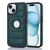 For iPhone 15 Piano Key Hollow Cutout PU Phone Case(Green)