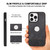For iPhone 14 Pro Splicing Sewing Hollow Cutout PU Phone Case(Black)