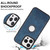 For iPhone 14 Pro Max Splicing Sewing Hollow Cutout PU Phone Case(Blue)