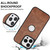 For iPhone 13 Pro Splicing Sewing Hollow Cutout PU Phone Case(Brown)
