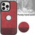 For iPhone 13 Pro Splicing Sewing Hollow Cutout PU Phone Case(Red)