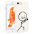 For iPhone 6s Plus / 6 Plus Stickman Pattern Liquid Silicone Phone Case(White)