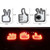 Car Interactive Finger Light Multi-function Warning Anti-rear Collision Light(Thumbs Up)