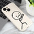 For iPhone 15 Stickman Pattern Liquid Silicone Phone Case(White)