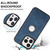 For iPhone XR Splicing Sewing Hollow Cutout PU Phone Case(Blue)