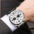Curren 8314 Sports Six-Hand Waterproof Leather Strap Calendar Men Quartz Watch, Color: Black Shell Red