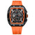 Curren 8442 Sport Six-Hand Silicone Strap Men Quartz Watch, Color: Rose Shell Orange