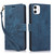 For iPhone 11 Orchid Butterfly Embossed Leather Phone Case(Blue)