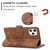 For iPhone 12 / 12 Pro Orchid Butterfly Embossed Leather Phone Case(Brown)