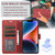For iPhone XR Orchid Butterfly Embossed Leather Phone Case(Red)