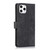 For iPhone 12 / 12 Pro Orchid Butterfly Embossed Leather Phone Case(Black)