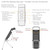 USB Charging Portable Detachable Reading Clip Light Rotatable Eye Protection Mini LED Desk Lamp(Blue)
