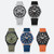 Curren 8437 Casual Men Silicone Strap Quartz Watch with Calendar, Color: White Shell Black