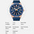 Curren 8437 Casual Men Silicone Strap Quartz Watch with Calendar, Color: White Shell Black